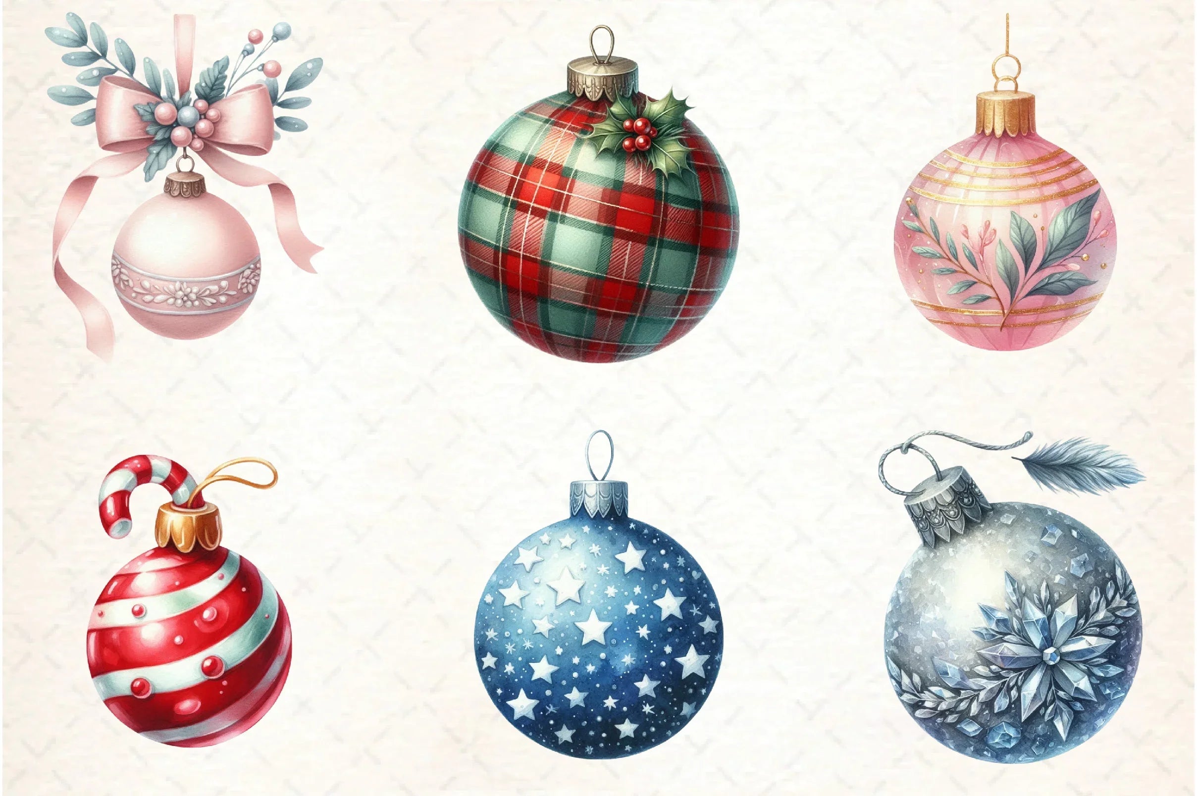 Christmas Balls Ornaments Clipart Bundle - CraftNest - Digital Crafting and Art