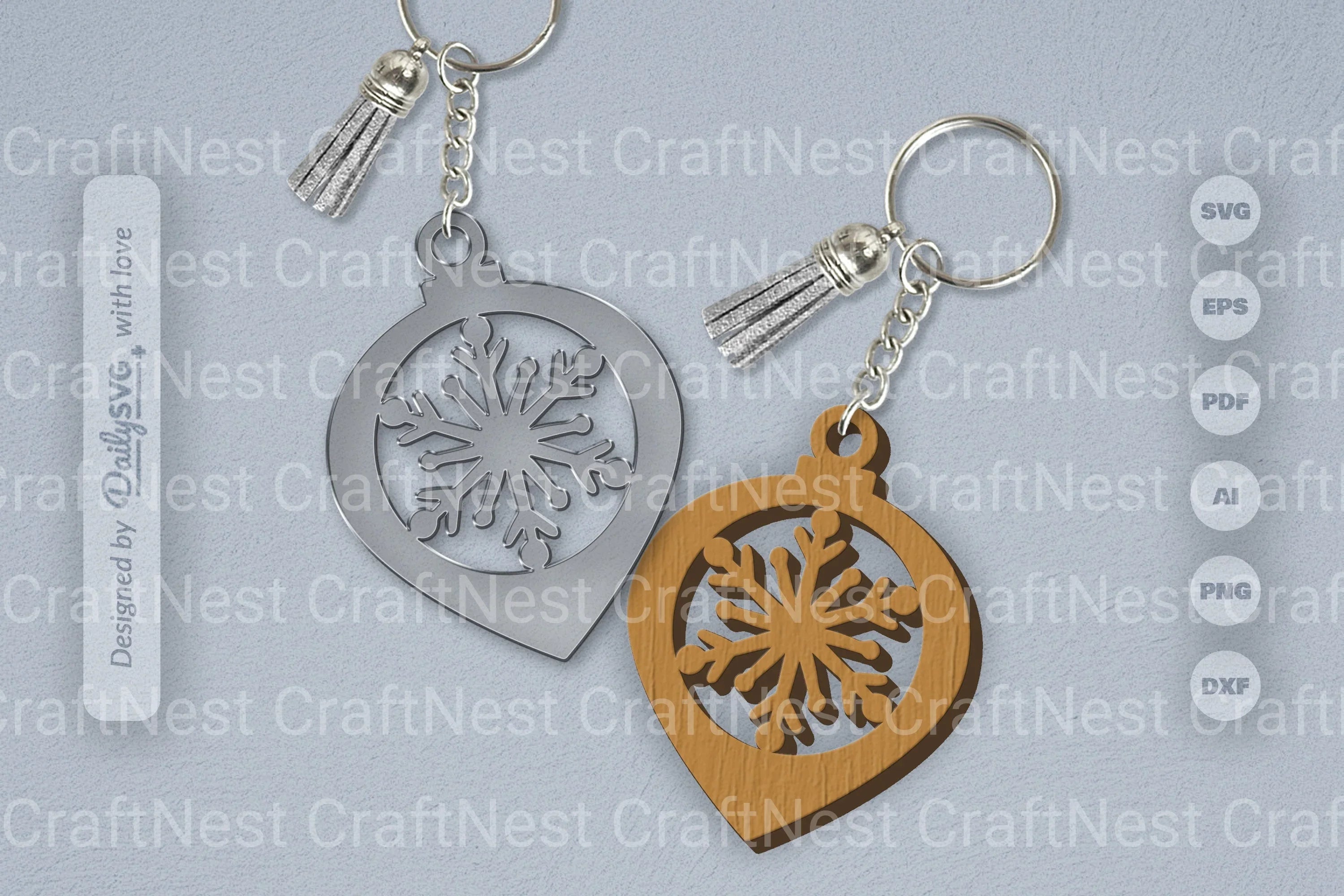 Christmas Bauble Snowflakes SVG Bundle