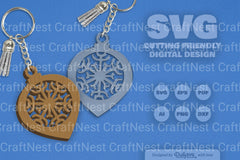 Christmas Bauble Snowflakes SVG Bundle 6 - CraftNest - Digital Crafting and Art