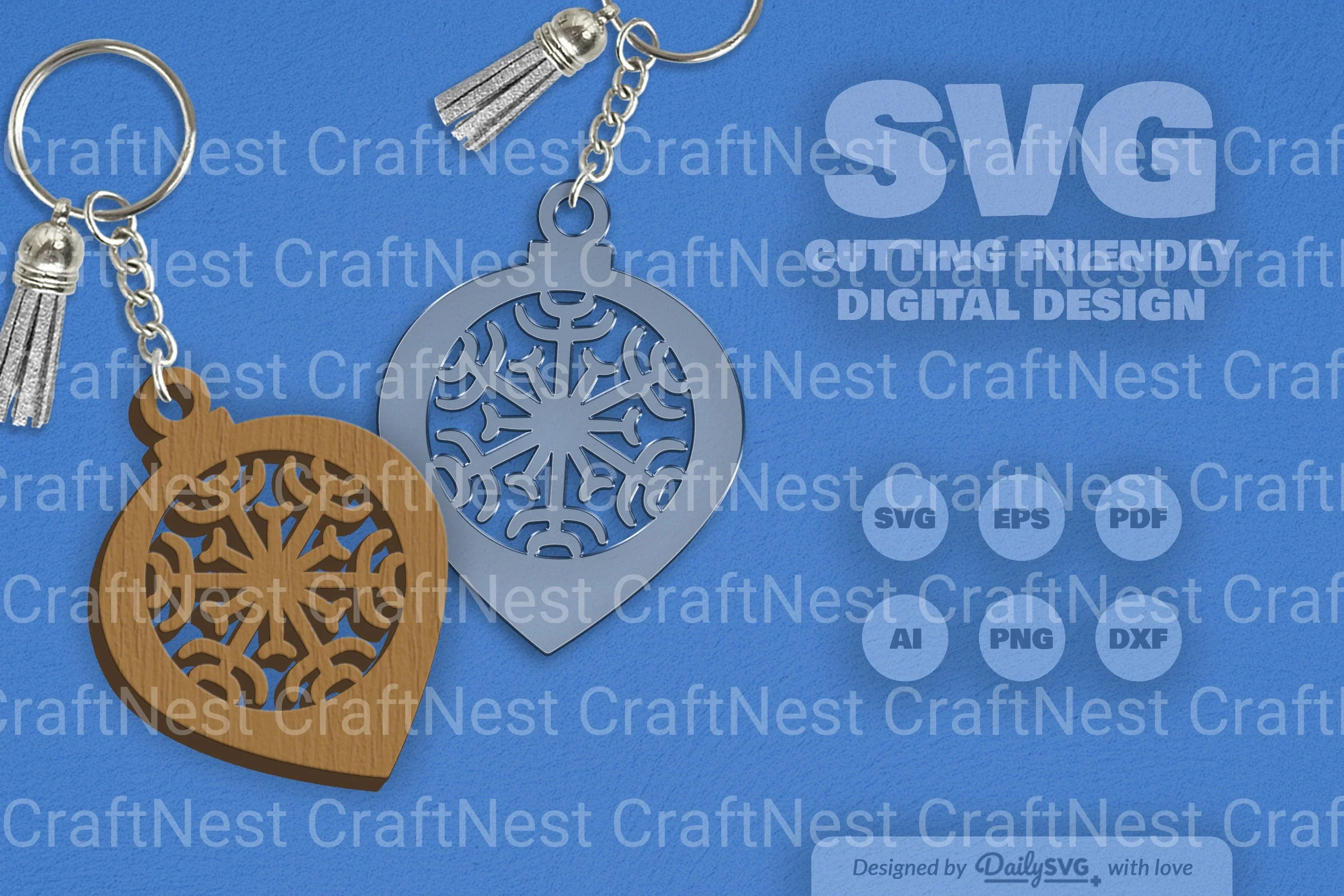 Christmas Bauble Snowflakes SVG Bundle 6 - CraftNest - Digital Crafting and Art