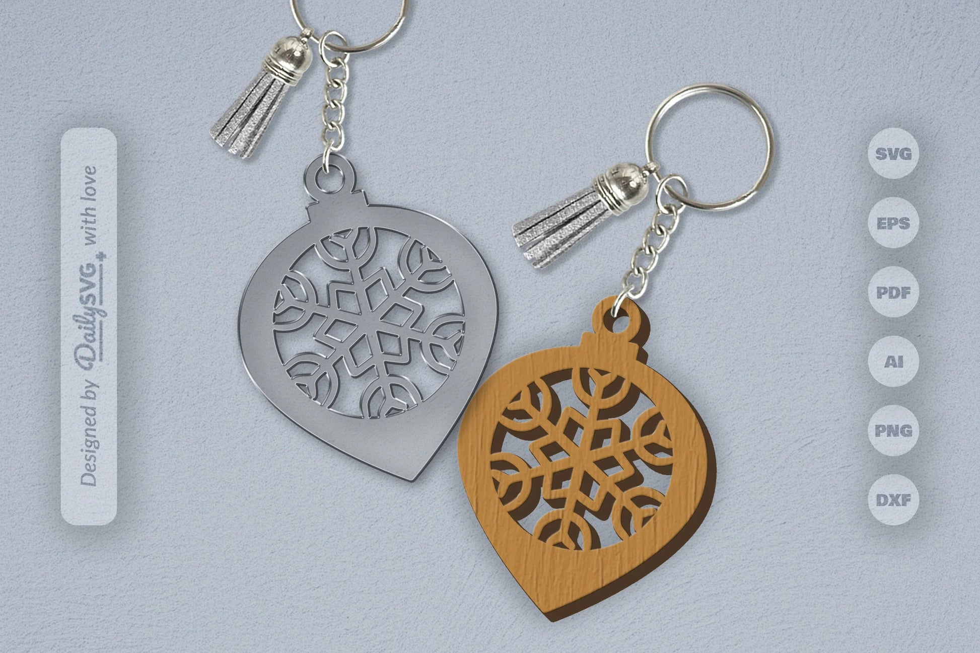 Christmas Bauble Snowflakes SVG Bundle 2 - CraftNest - Digital Crafting and Art
