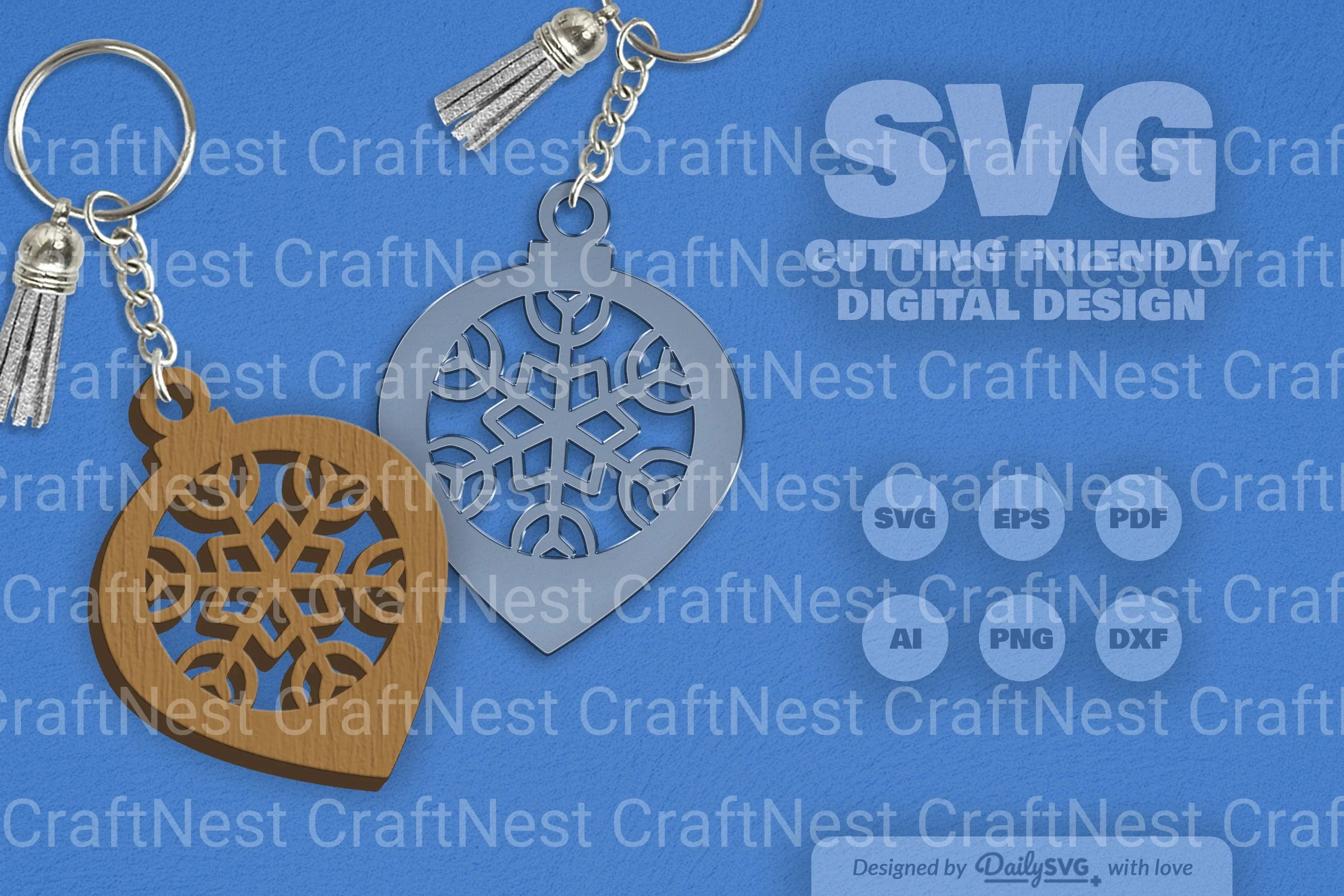 Christmas Bauble Snowflakes SVG Bundle