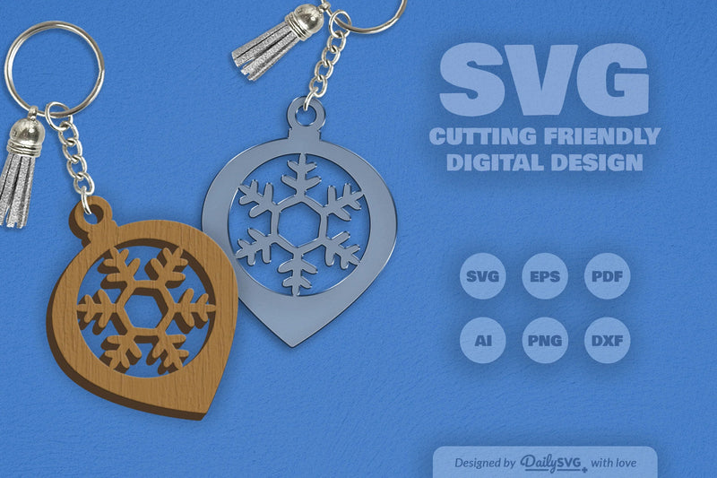 Christmas Bauble Snowflakes SVG Bundle 4 - CraftNest - Digital Crafting and Art