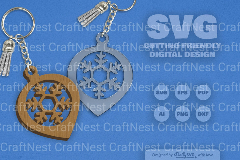 Christmas Bauble Snowflakes Clipart SVG Bundle - CraftNest - Digital Crafting and Art