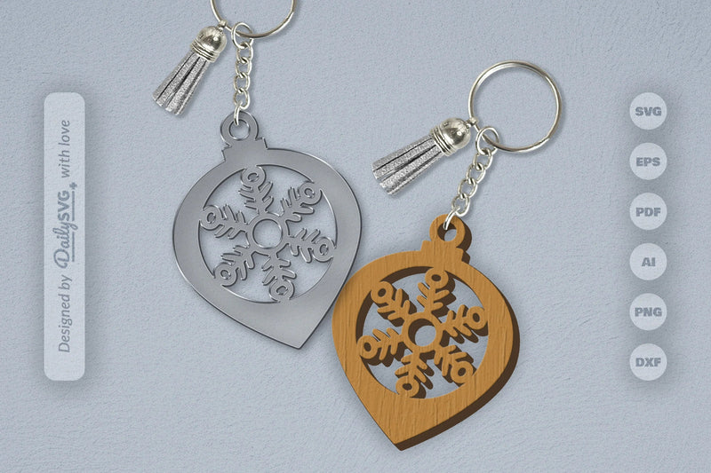 Christmas Bauble Snowflakes SVG Bundle 1 - CraftNest - Digital Crafting and Art