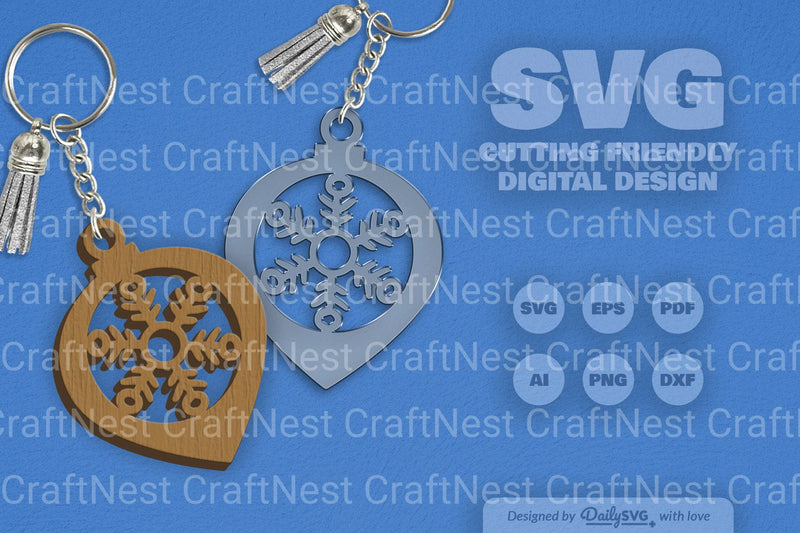 Christmas Bauble Snowflakes Clipart SVG Bundle - CraftNest - Digital Crafting and Art