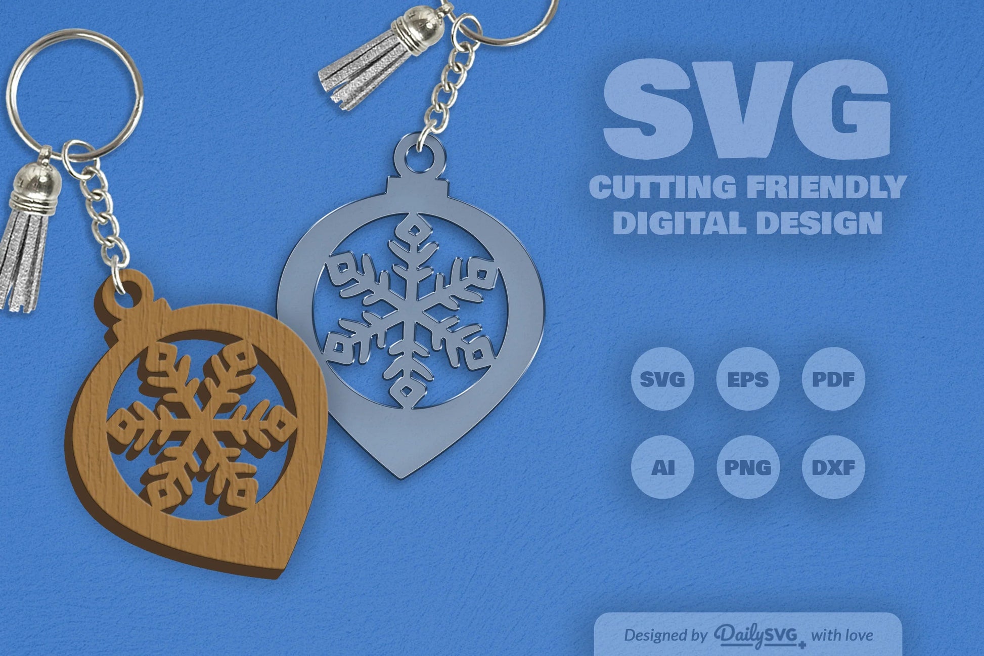 Christmas Bauble Snowflakes SVG Bundle 5 - CraftNest - Digital Crafting and Art