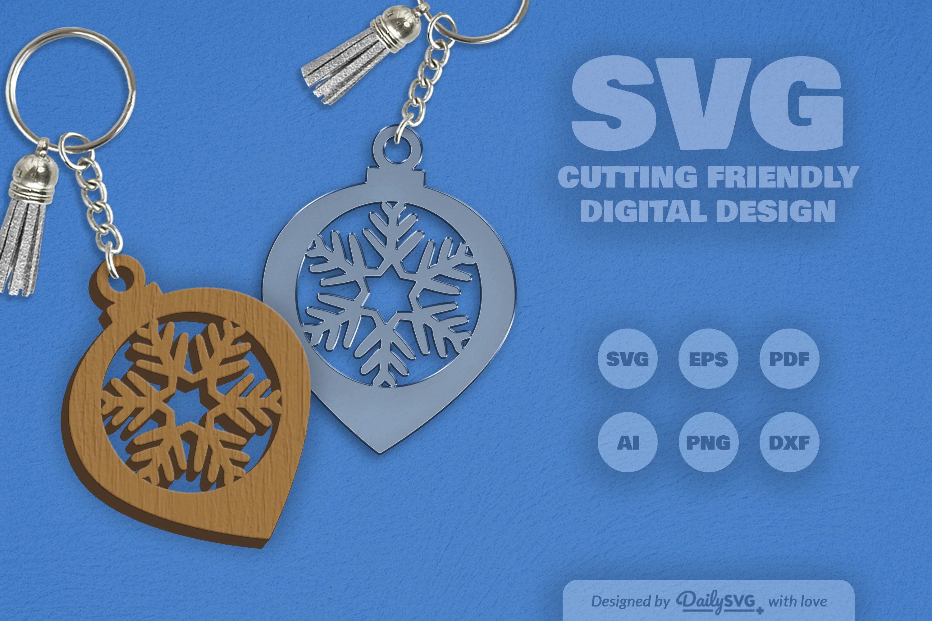 Christmas Bauble Snowflakes SVG Bundle 9 - CraftNest - Digital Crafting and Art