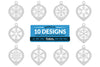 Christmas Bauble Snowflakes Clipart SVG Bundle