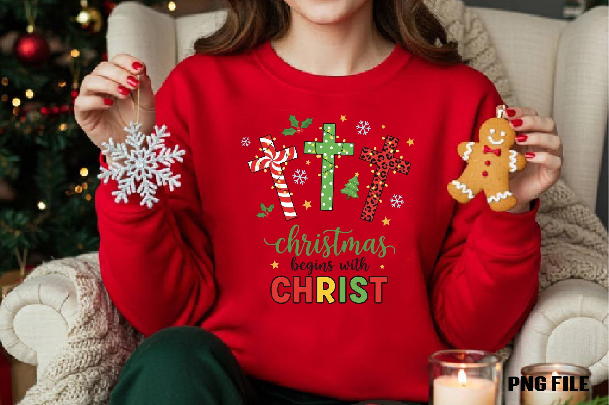 Christmas Begins With Christ: Christian Clipart Bundle