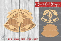 Christmas Bell Laser Cut Decoration Clipart Bundle - CraftNest - Digital Crafting and Art