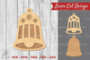 Christmas Bell Laser Cut Decoration Clipart Bundle