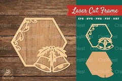Christmas Bell Laser Cut Frame Clipart Bundle - CraftNest - Digital Crafting and Art