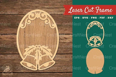 Christmas Bell Laser Cut Frame Clipart Bundle - CraftNest - Digital Crafting and Art