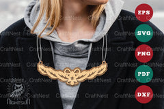 Christmas Bell Laser Cut Necklace SVG Bundle - CraftNest - Digital Crafting and Art