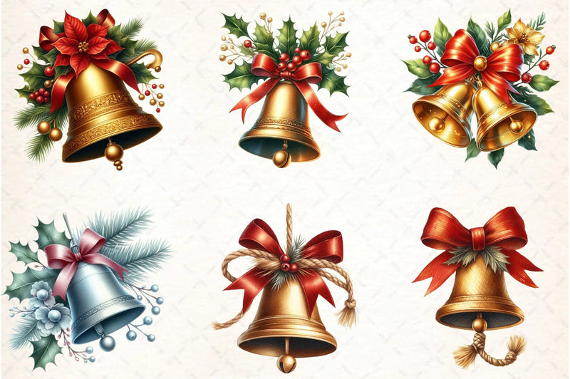 Christmas Bells Clipart Bundle - CraftNest - Digital Crafting and Art