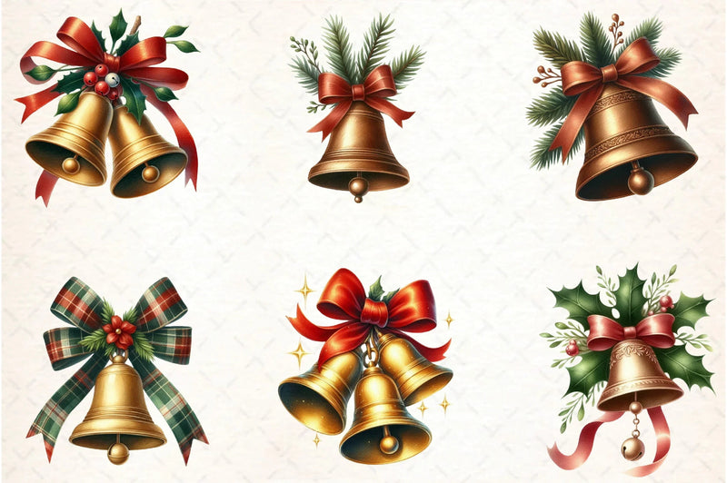 Christmas Bells Clipart Bundle - CraftNest - Digital Crafting and Art