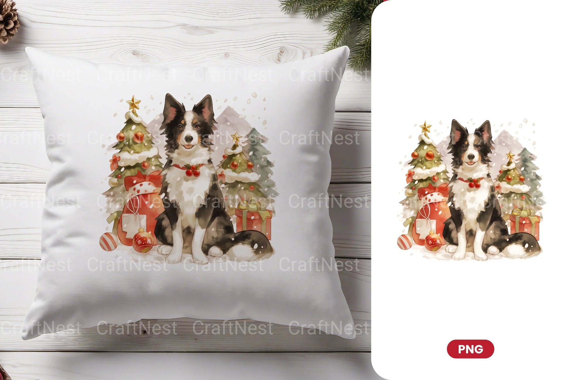 Christmas Border Collie Clipart Bundle - CraftNest - Digital Crafting and Art