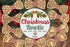 Christmas Bowtie Clipart Bundle - CraftNest - Digital Crafting and Art