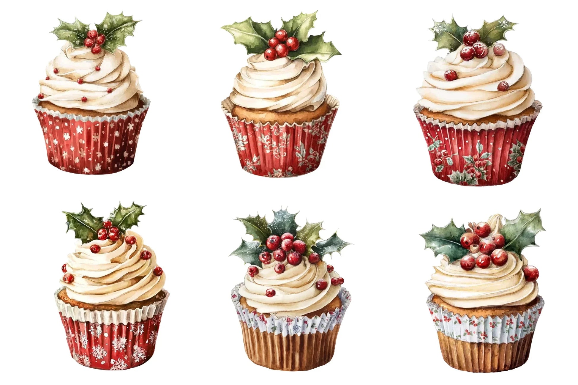 Christmas Cake Clipart Bundle - CraftNest - Digital Crafting and Art