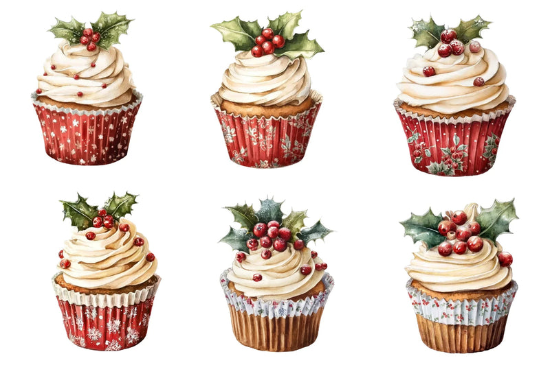 Christmas Cake Clipart Bundle - CraftNest - Digital Crafting and Art