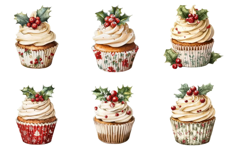 Christmas Cake Clipart Bundle - CraftNest - Digital Crafting and Art