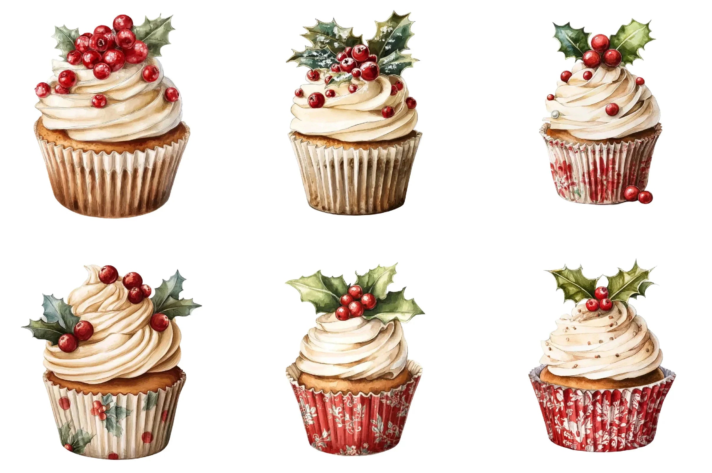 Christmas Cake Clipart Bundle - CraftNest - Digital Crafting and Art