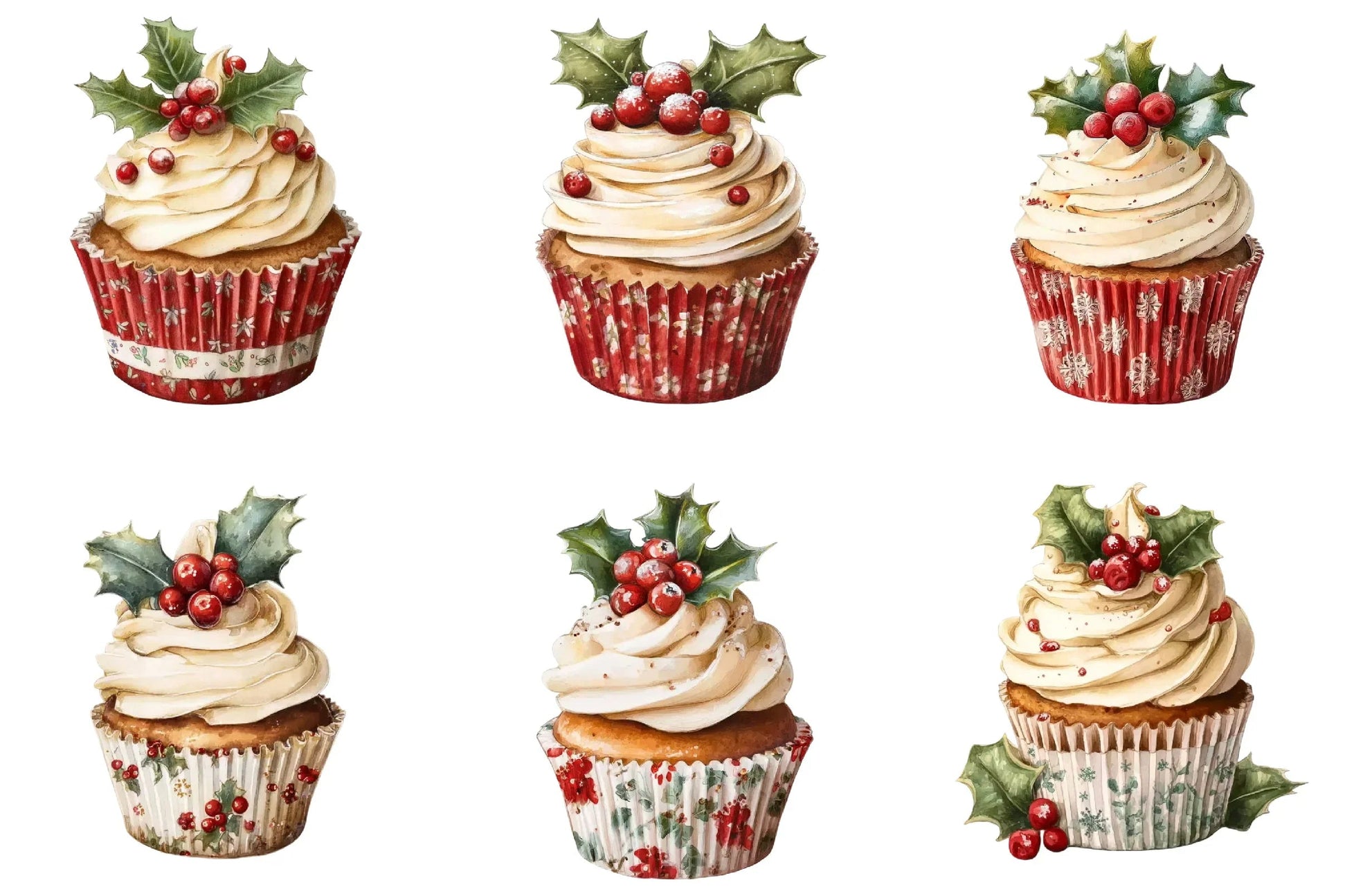 Christmas Cake Clipart Bundle - CraftNest - Digital Crafting and Art