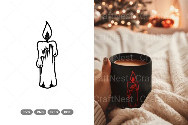 Christmas Candle SVG Bundle - CraftNest - Digital Crafting and Art