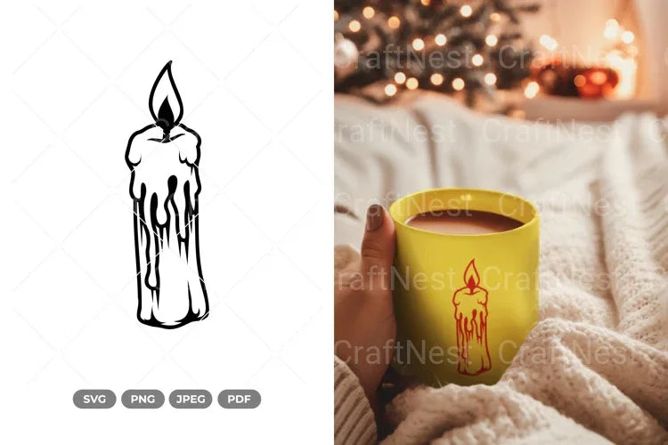 Christmas Candle SVG Bundle - CraftNest - Digital Crafting and Art