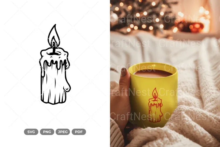 Christmas Candle SVG Bundle - CraftNest - Digital Crafting and Art