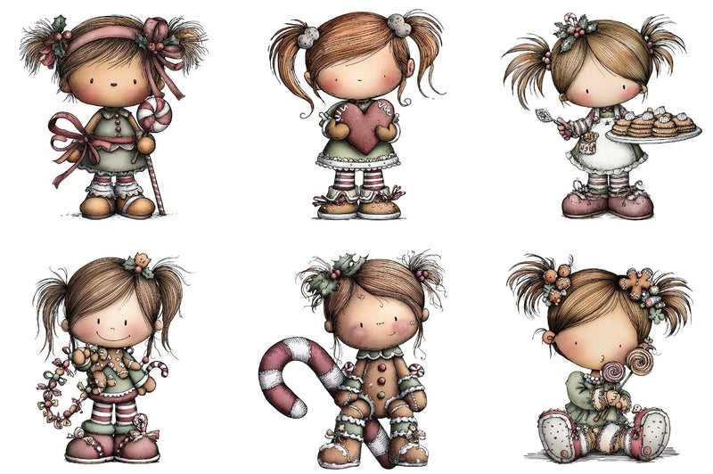 Christmas Candy Elf Clipart Bundle - CraftNest - Digital Crafting and Art