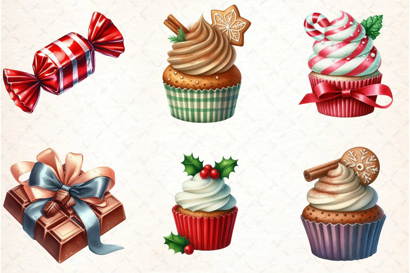 Christmas Candy & Sweets Clipart Bundle - CraftNest - Digital Crafting and Art