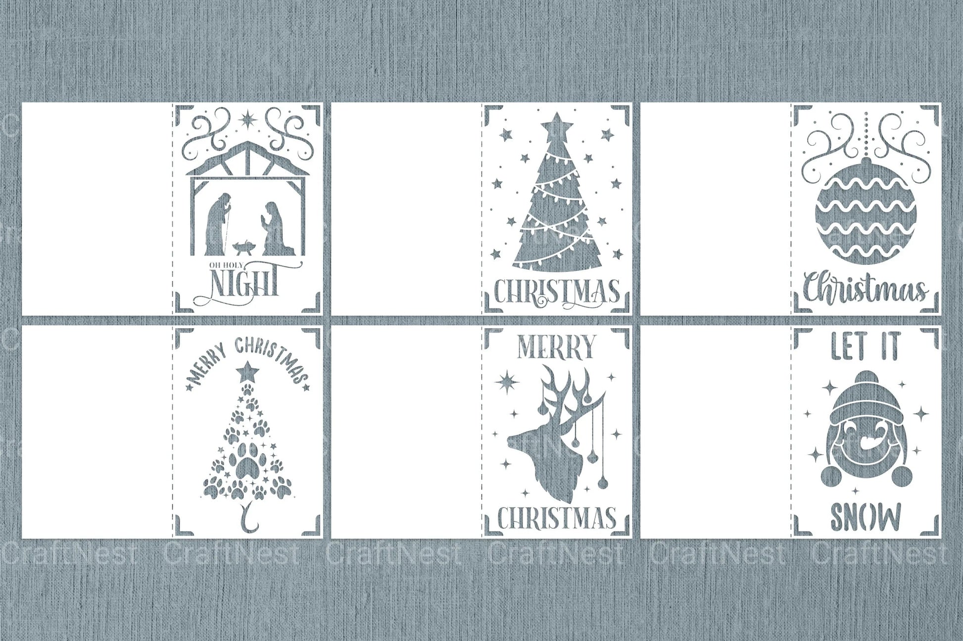 Christmas Card Papercut SVG Bundle - CraftNest - Digital Crafting and Art