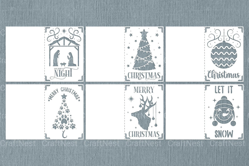 Christmas Card Papercut SVG Bundle - CraftNest - Digital Crafting and Art