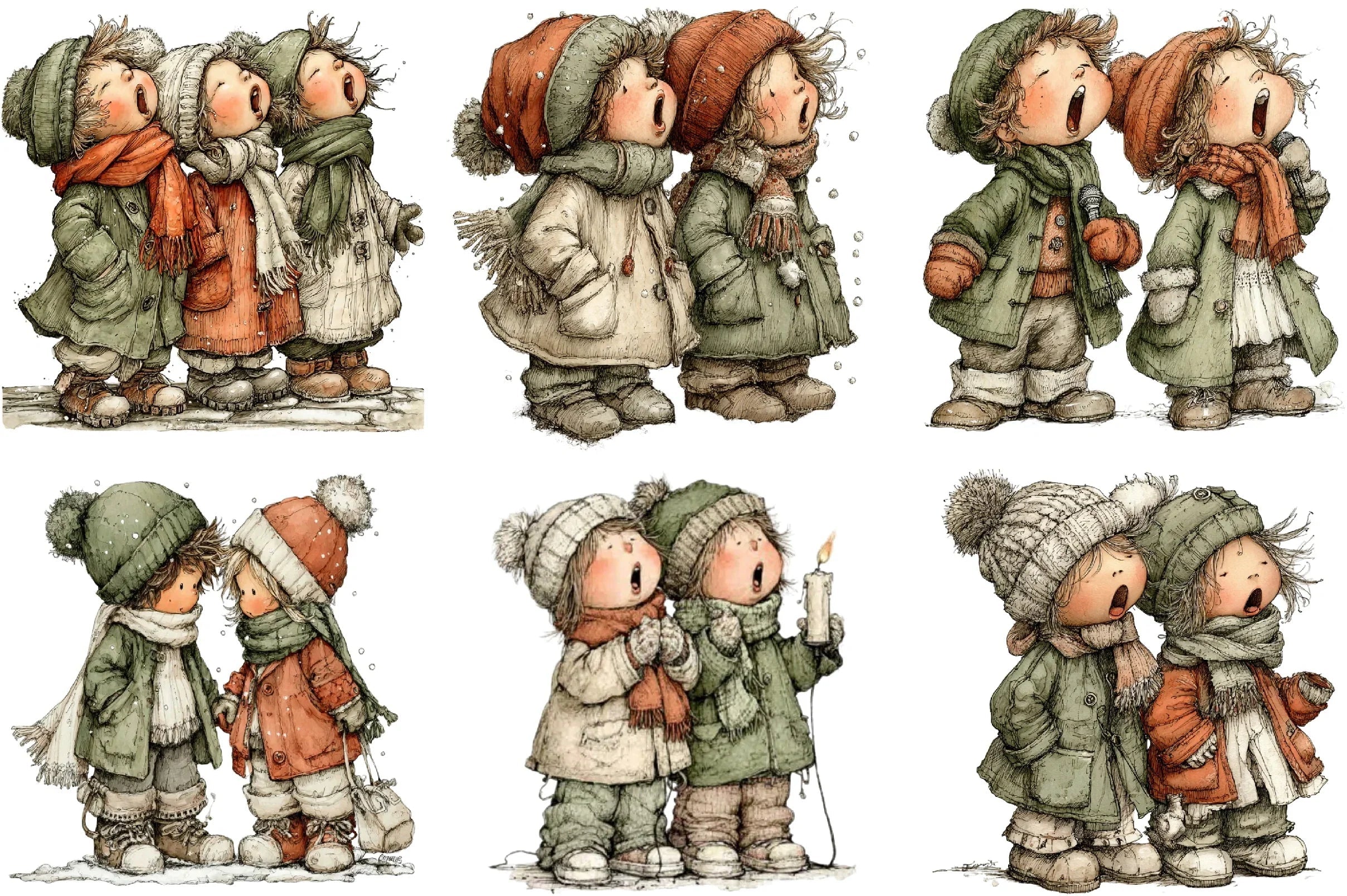 Christmas Carol Clipart Bundle - CraftNest - Digital Crafting and Art