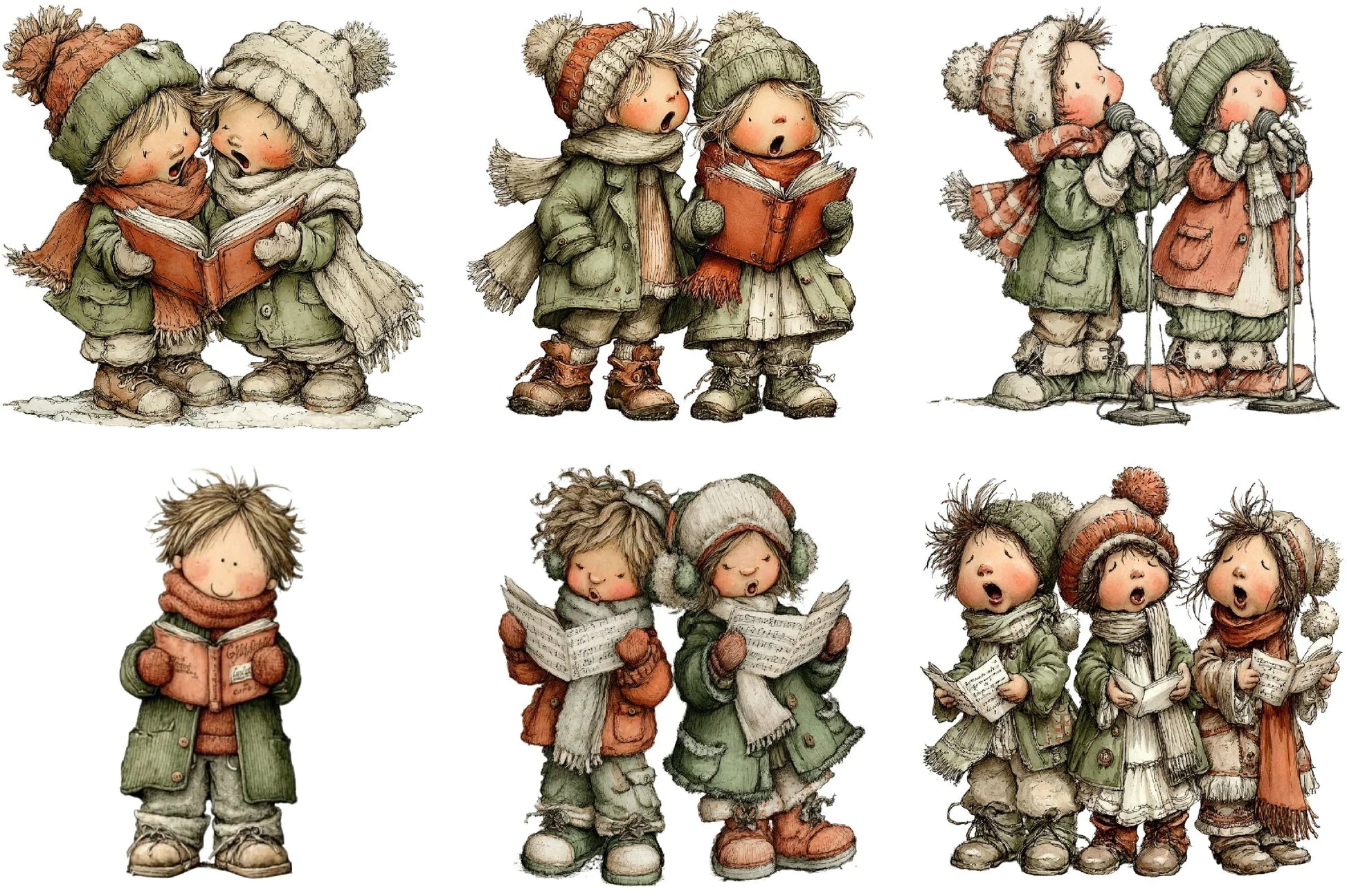 Christmas Carol Clipart Bundle - CraftNest - Digital Crafting and Art