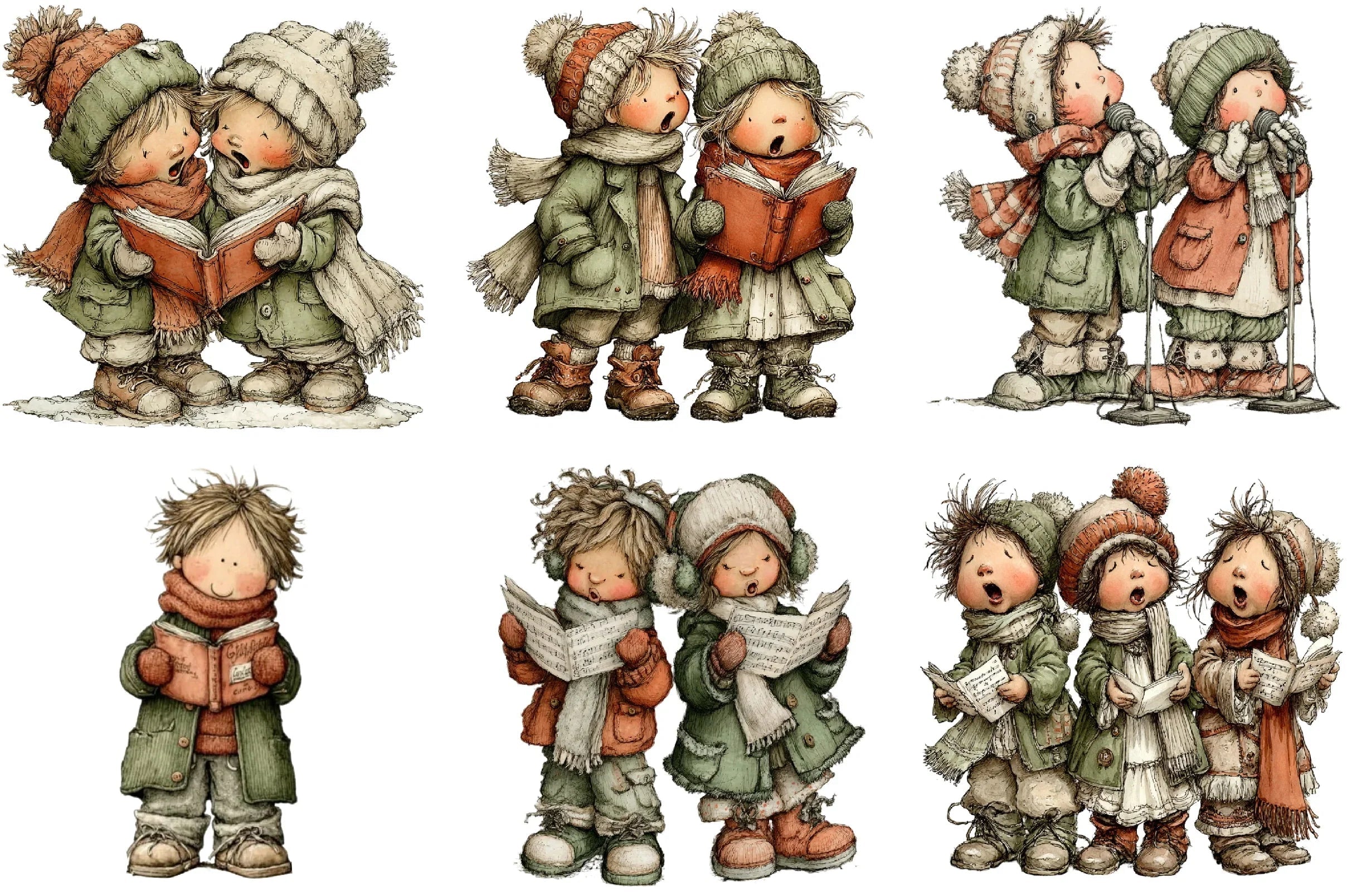 Christmas Carol Clipart Bundle - CraftNest - Digital Crafting and Art