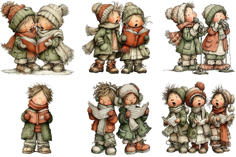 Christmas Carol Clipart Bundle - CraftNest - Digital Crafting and Art