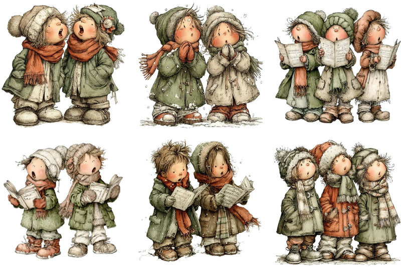 Christmas Carol Clipart Bundle - CraftNest - Digital Crafting and Art