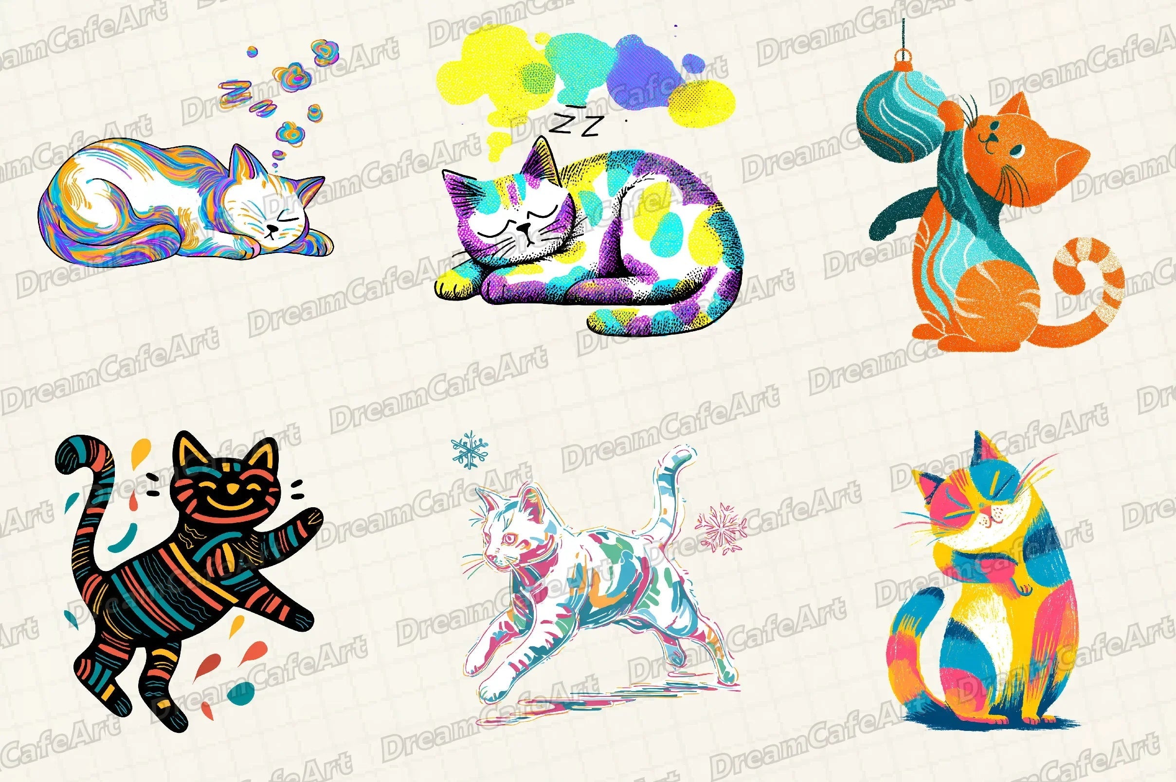 Christmas Cat Clipart Bundle - CraftNest - Digital Crafting and Art
