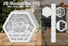 Christmas Cat Hexagon Shadow Box Clipart Bundle