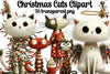 Christmas Cats Clipart Bundle