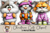 Christmas Cats Clipart Bundle