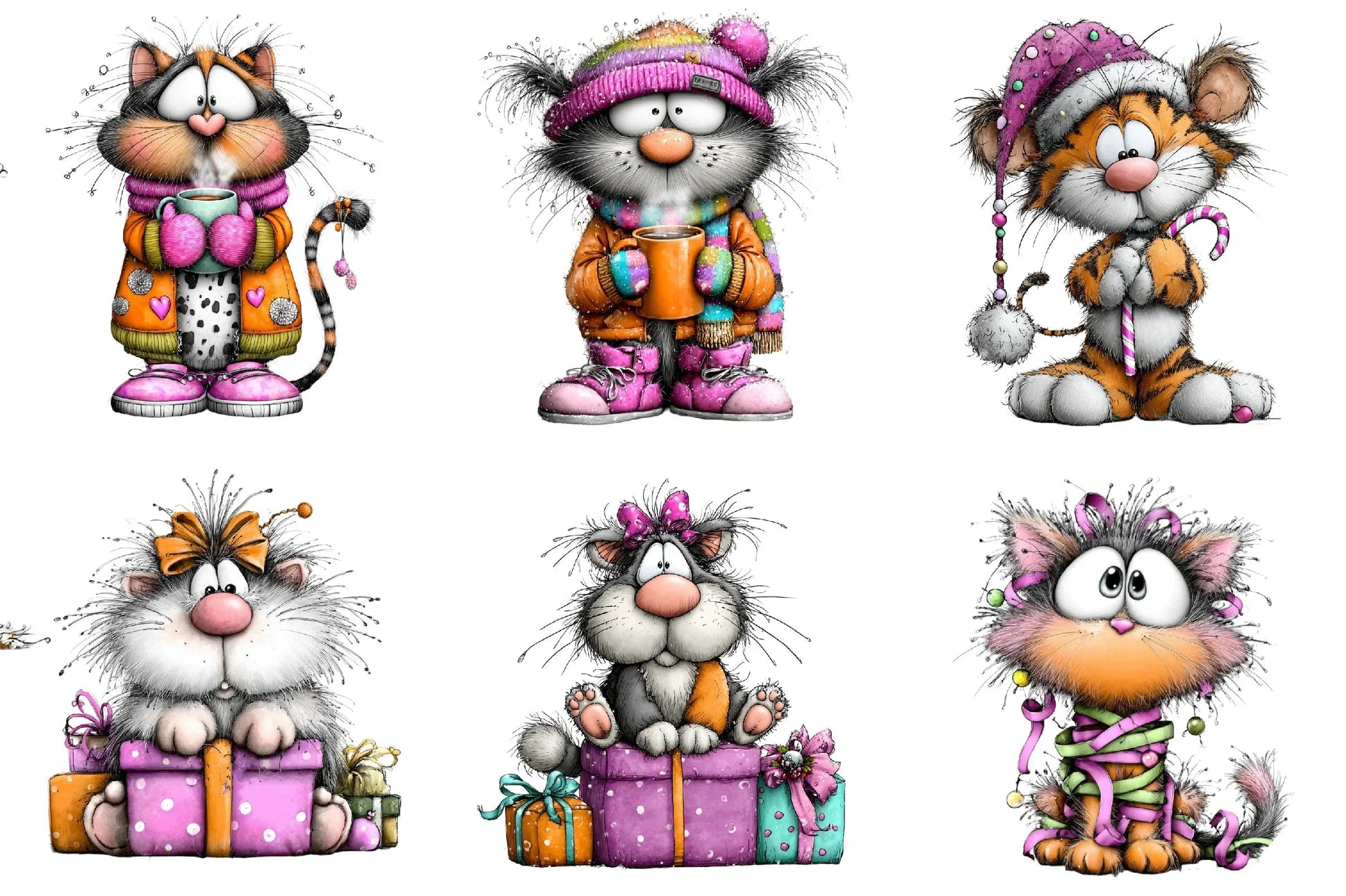 Christmas Cats Clipart Bundle - CraftNest - Digital Crafting and Art