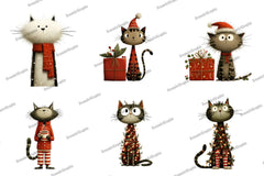 Christmas Cats Clipart Bundle - CraftNest - Digital Crafting and Art