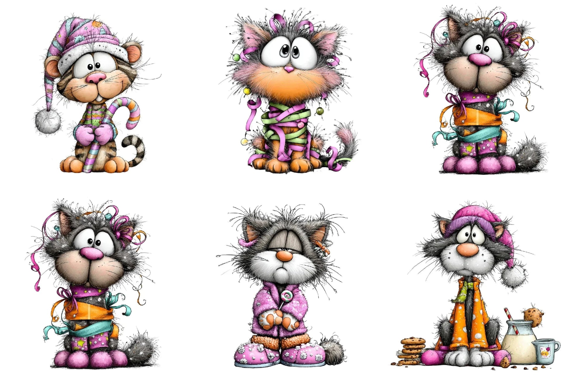 Christmas Cats Clipart Bundle - CraftNest - Digital Crafting and Art