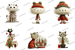 Christmas Cats Clipart Bundle - CraftNest - Digital Crafting and Art