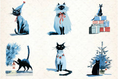 Christmas Cats Holiday Clipart Bundle - CraftNest - Digital Crafting and Art