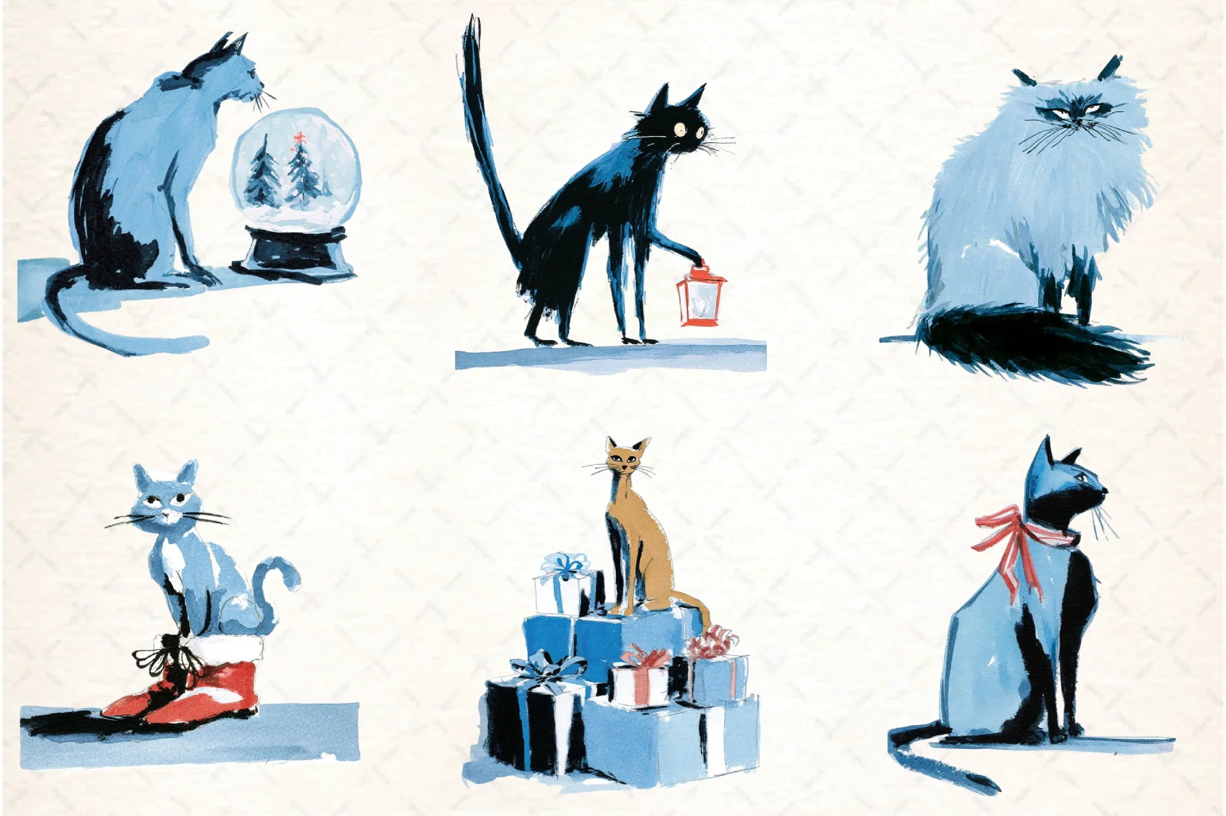 Christmas Cats Holiday Clipart Bundle - CraftNest - Digital Crafting and Art